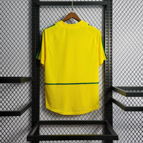 Camisa Brasil Home 2002 - Retrô Nike Masculino - Amarelo