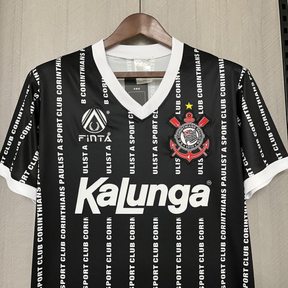 Camisa Corinthians Away 1994/95 - Retrô Finta Masculino - Preto e Branco