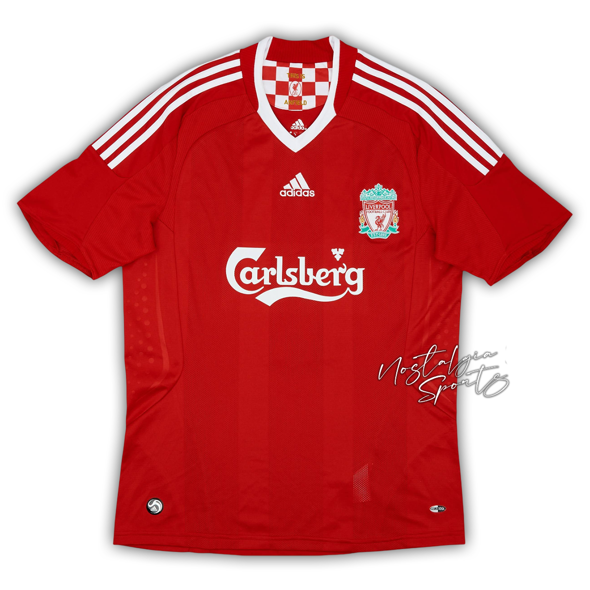 Camisa Liverpool Home 2008/09 - Retrô Adidas Masculino - Vermelho