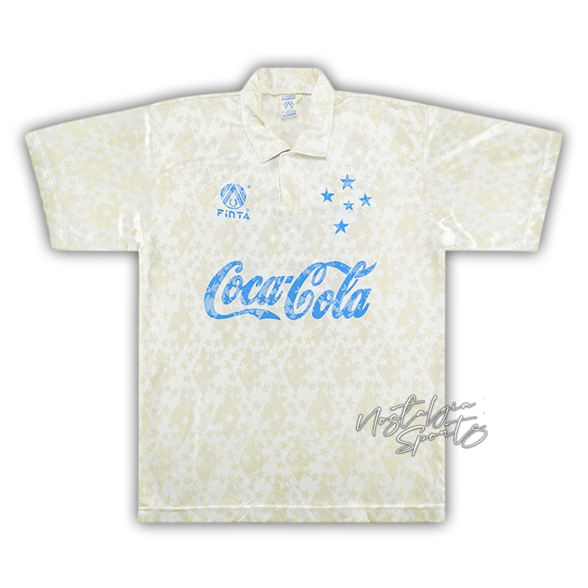 Camisa Cruzeiro Away 1993/94 - Retrô Finta Masculino - Branco