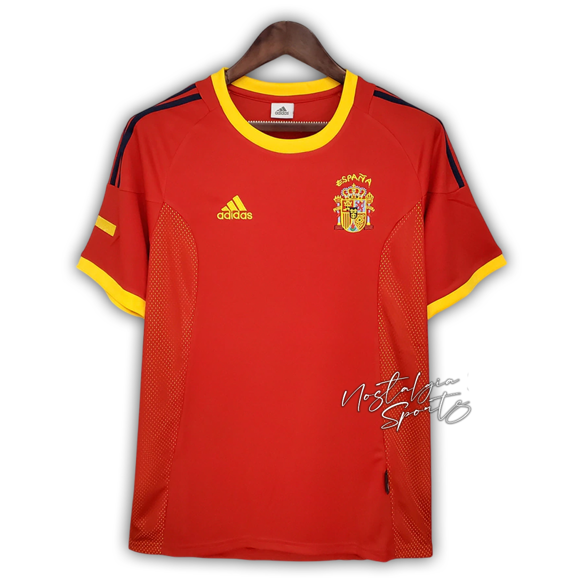 Camisa Espanha Home 2002 - Retrô Adidas Masculino - Vermelho