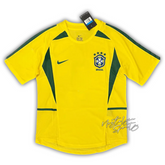 Camisa Brasil Home 2002 - Retrô Nike Masculino - Amarelo