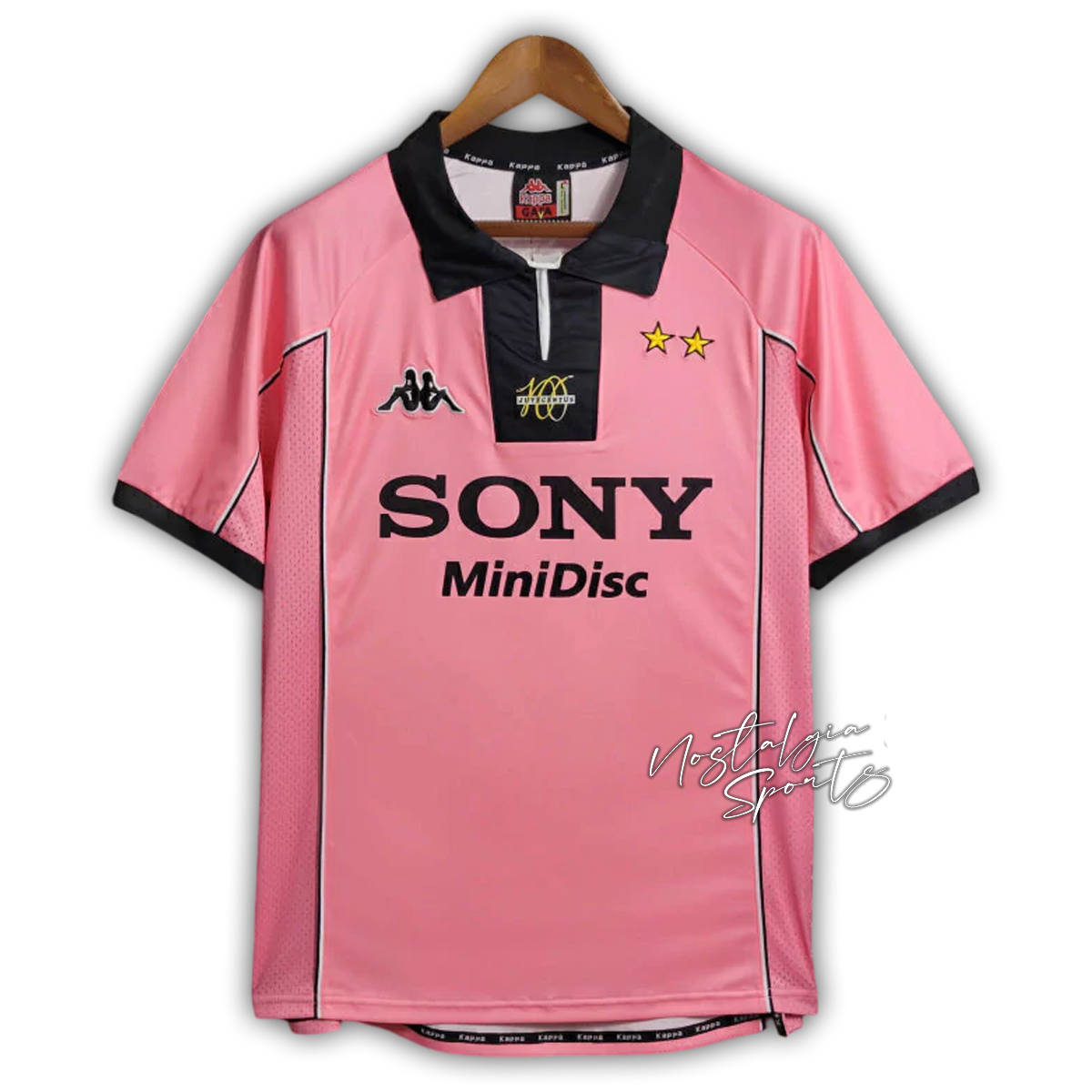 Camisa Juventus Centenário 1997/98 - Retrô Kappa Masculino - Rosa