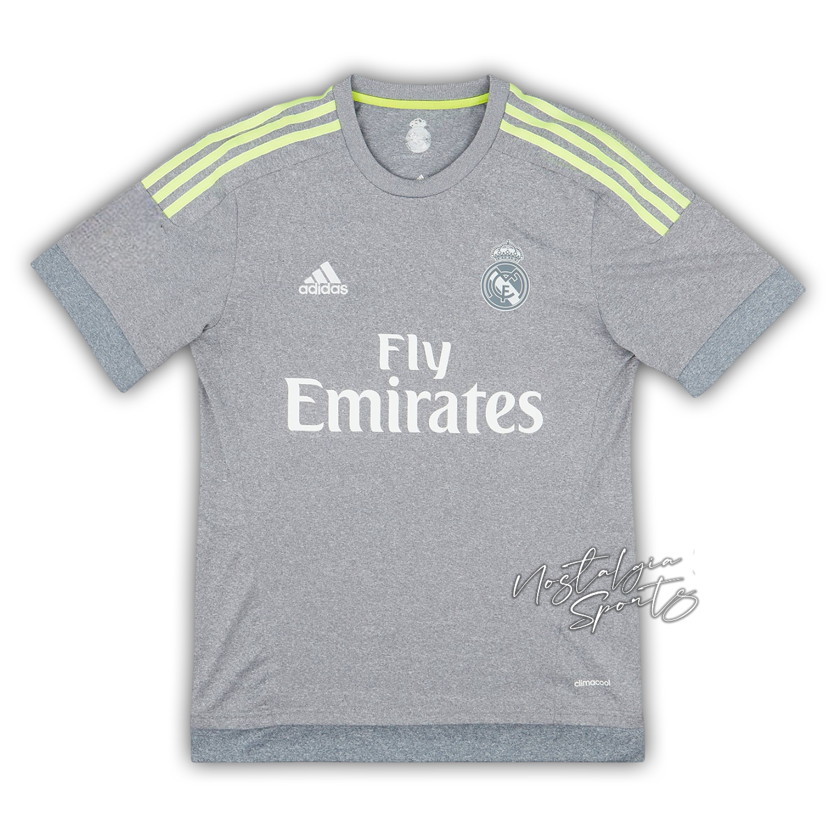 Camisa Real Madrid Away 2015/16 - Retrô Adidas Masculina - Cinza