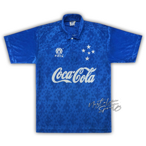 Camisa Cruzeiro Home 1993/94 - Retrô Finta Masculino - Azul