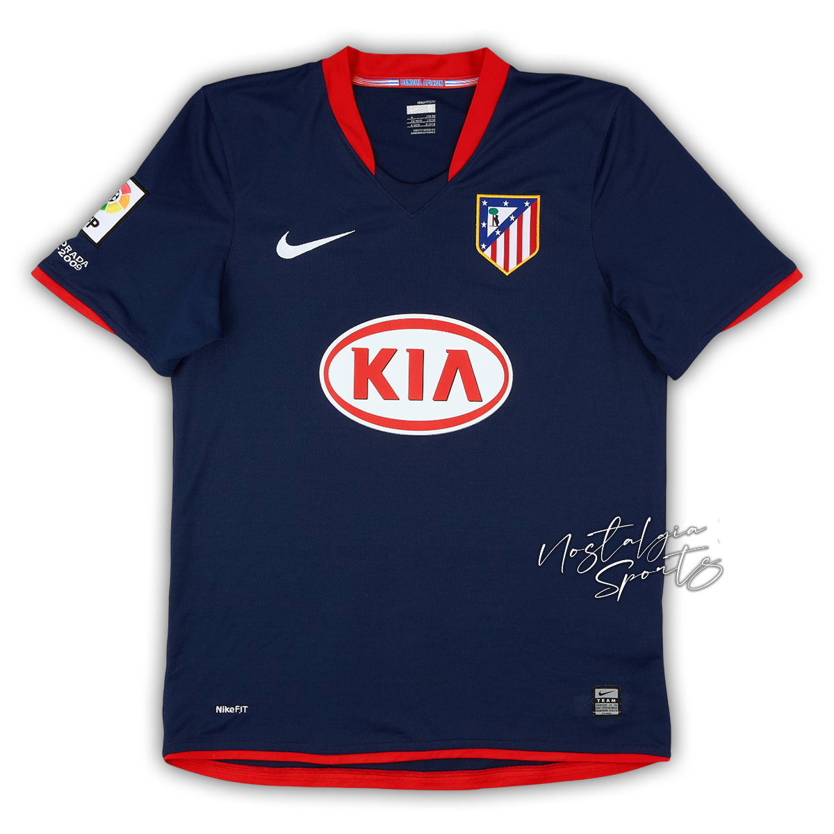 Camisa Atlético de Madrid Away 2008/09 - Retrô Nike Masculino - Azul