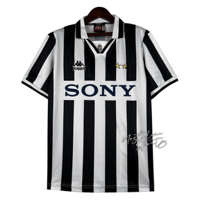 Camisa Juventus Home 1996/97 - Retrô Kappa Masculino - Preto e Branco
