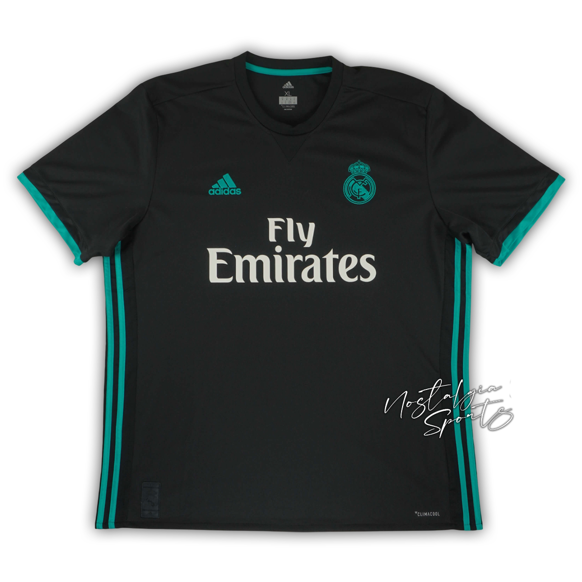 Camisa Real Madrid Away 2017/18 - Retrô Adidas Masculina - Preta