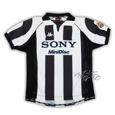 Camisa Juventus Home 1997/98 - Retrô Kappa Masculino - Preto e Branco