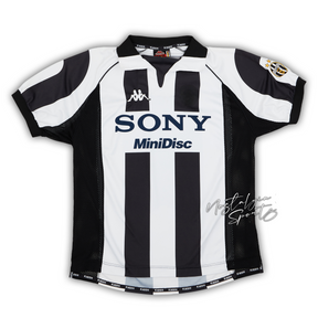 Camisa Juventus Home 1997/98 - Retrô Kappa Masculino - Preto e Branco