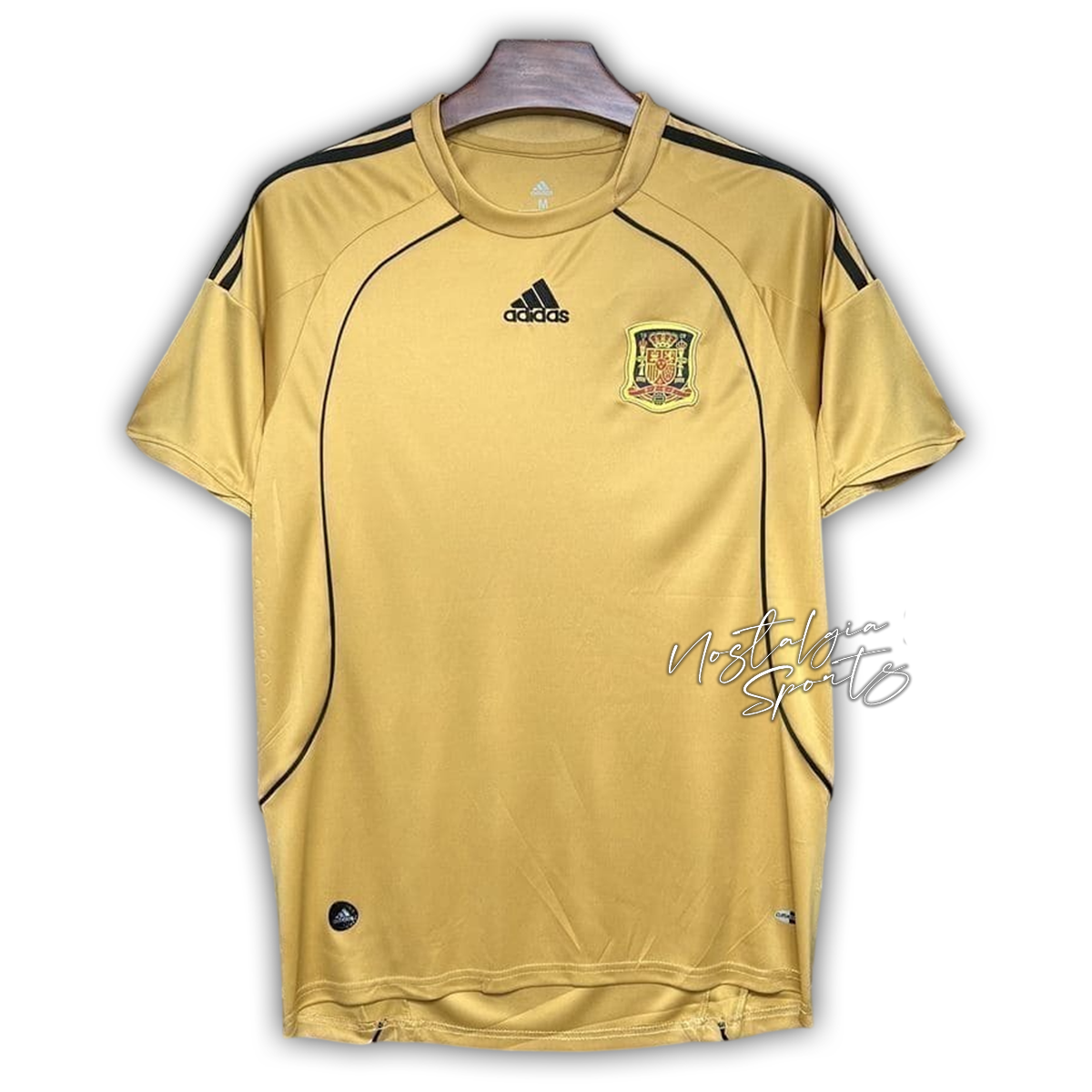 Camisa Espanha Away 2008 - Retrô Adidas Masculino - Dourado