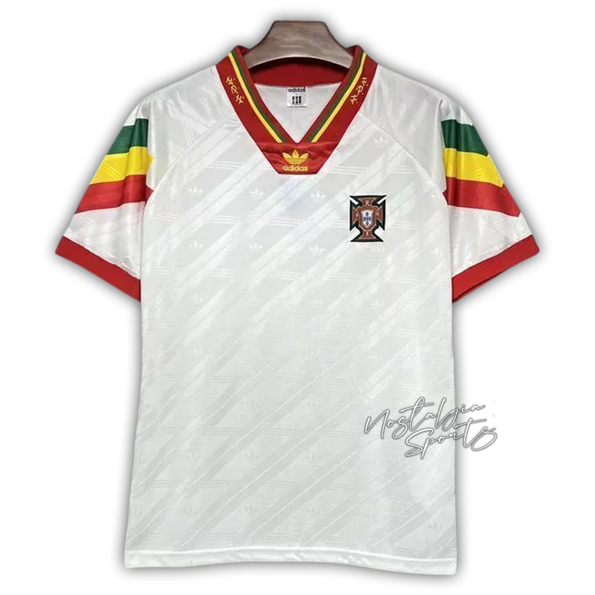 Camisa Portugal Away 1992 - Retrô Adidas Masculino - Branco