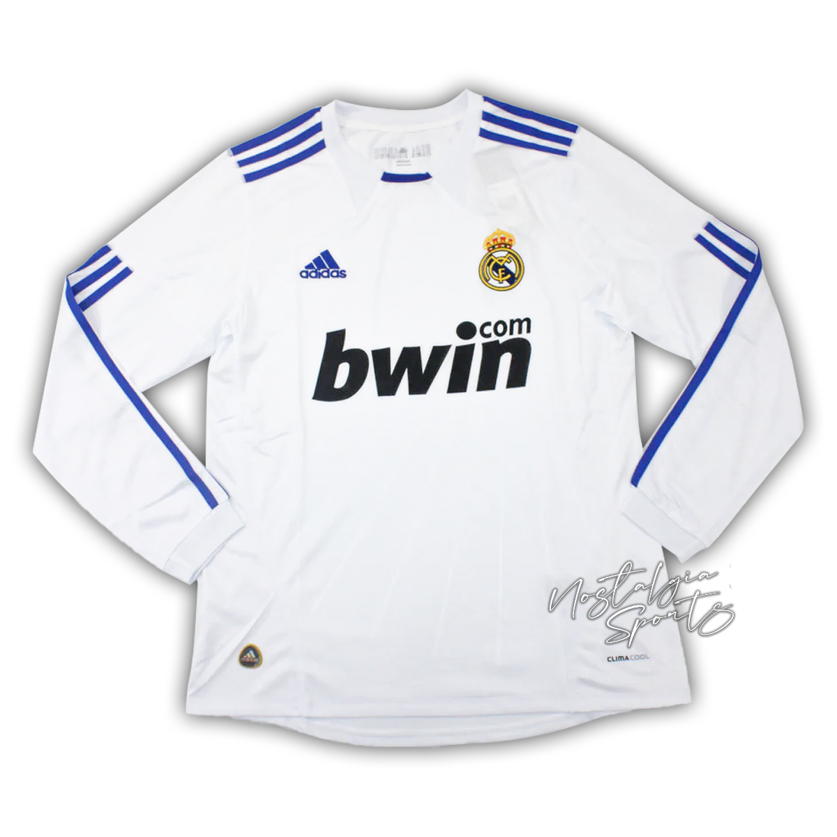 Camisa Real Madrid Home 2010/11 Manga Longa - Retrô Adidas Masculina - Branca