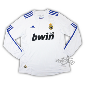 Camisa Real Madrid Home 2010/11 Manga Longa - Retrô Adidas Masculina - Branca