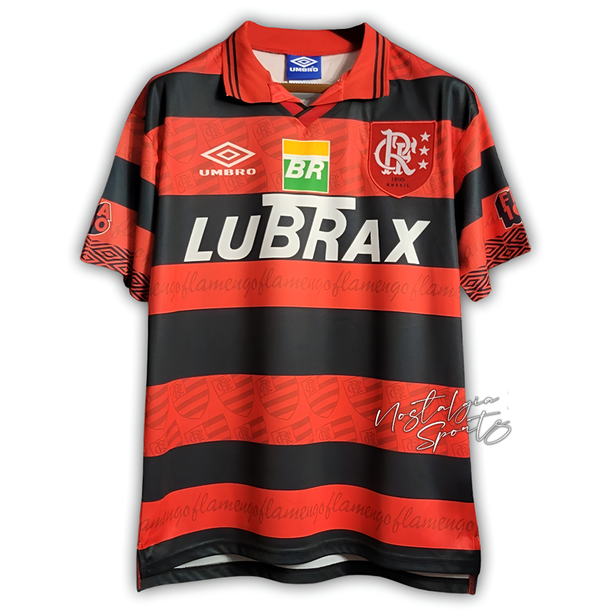 Camisa Flamengo Home 1995/96 - Retrô Umbro Masculino - Vermelho