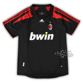 Camisa AC Milan Third 2007/08 - Retrô Adidas Masculino - Preto