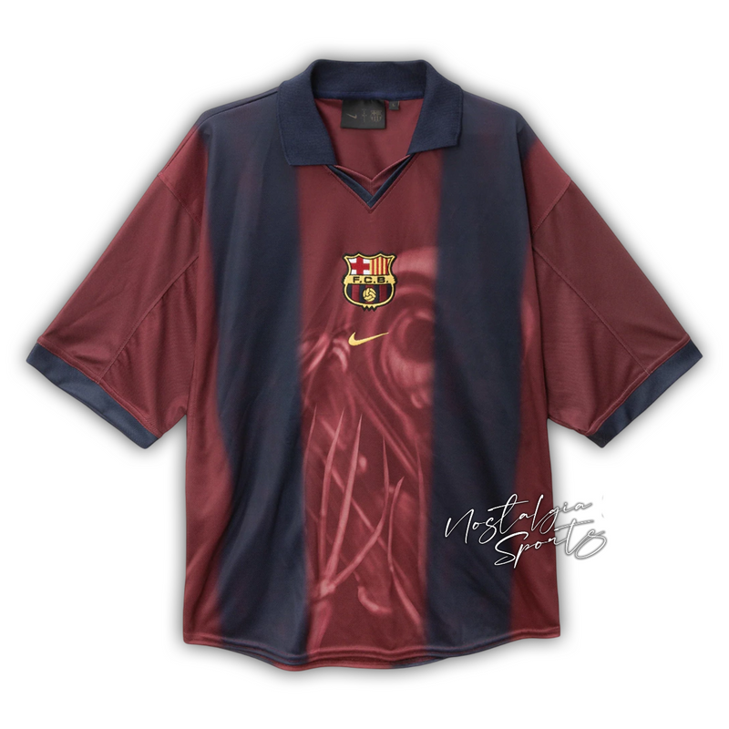 Camisa Barcelona x Travis Scott Skeleton 2000/01 - Retrô Nike