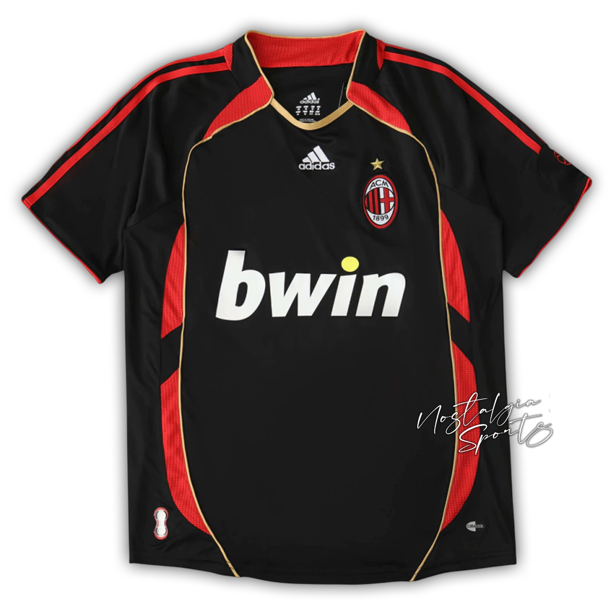 Camisa AC Milan Third 2006/07 - Retrô Adidas Masculino - Preto