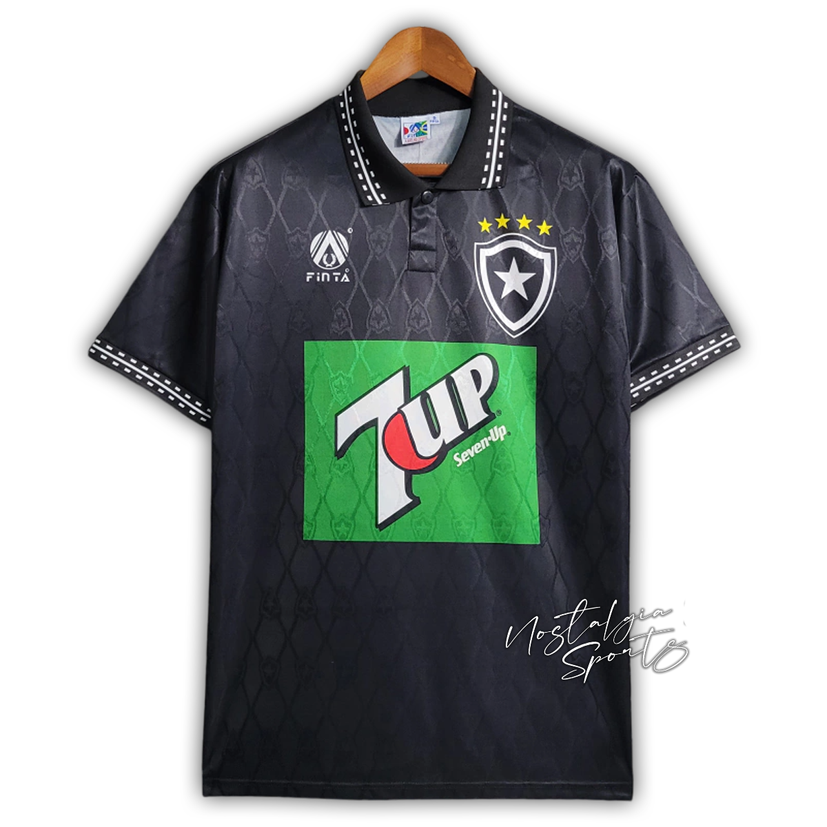 Camisa Botafogo Third 1995/96 - Retrô Finta Masculino - Preto